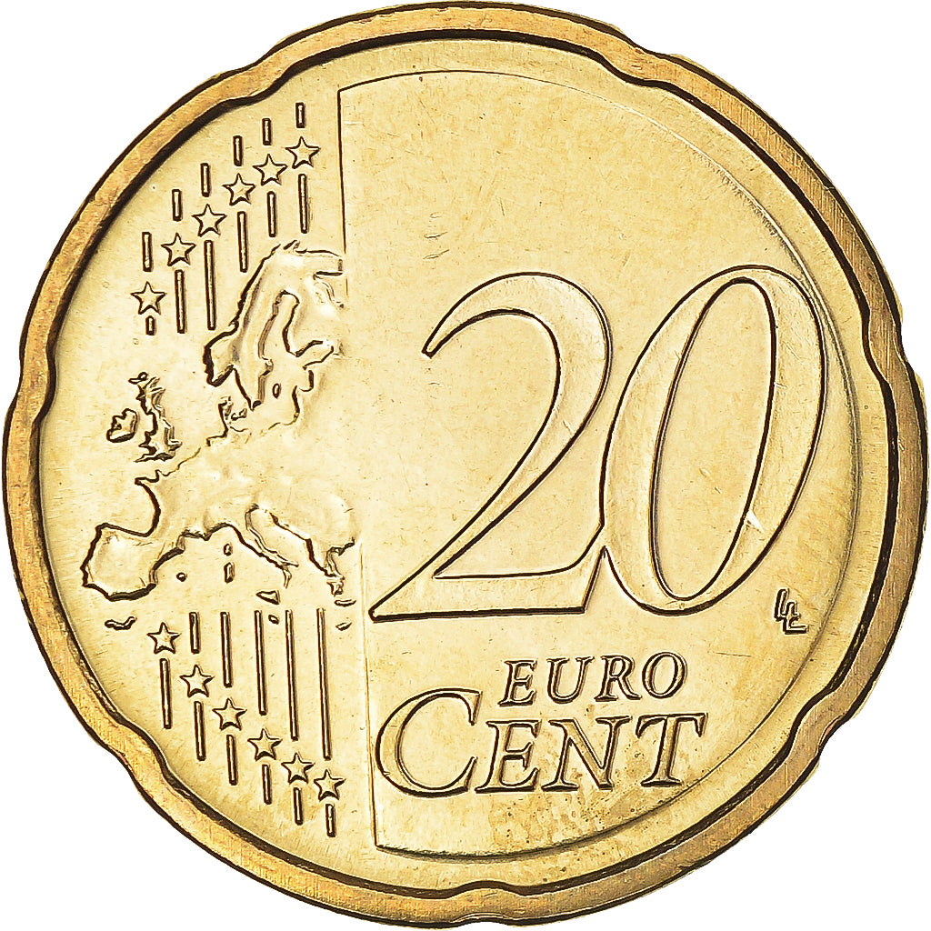 Luxemburgo, 20 Euro Cent, 2018, MS(63), Latão, KM:New
