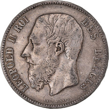 Monnaie, Belgique, Leopold II, 5 Francs, 5 Frank, 1869, TTB, Argent, KM:24