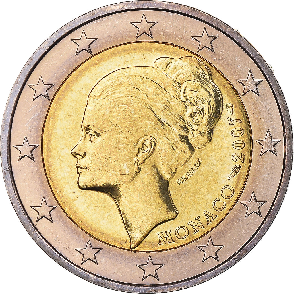Monaco, Albert II, 2 Euro, Grace Kelly, 2007, MDP, Bi-Metallic, VZ+, KM:186