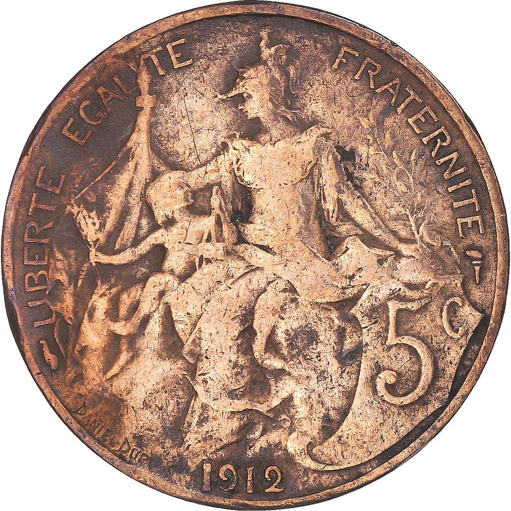 Coin, France, Dupuis, 5 Centimes, 1912, Paris, VF(20-25), Bronze, KM:842