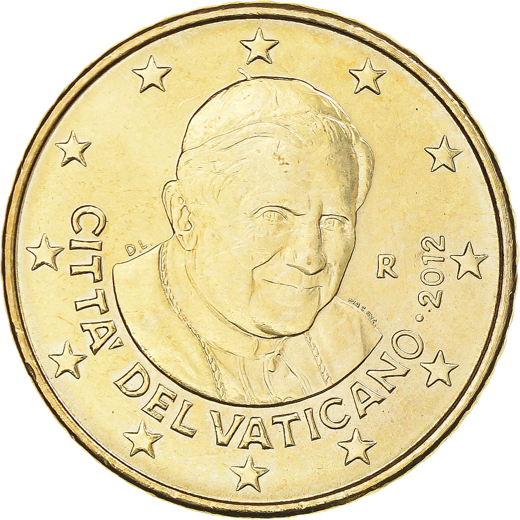 Monnaie, Cité du Vatican, Benedict XVI, 50 Euro Cent, 2012, Rome, SUP, Laiton