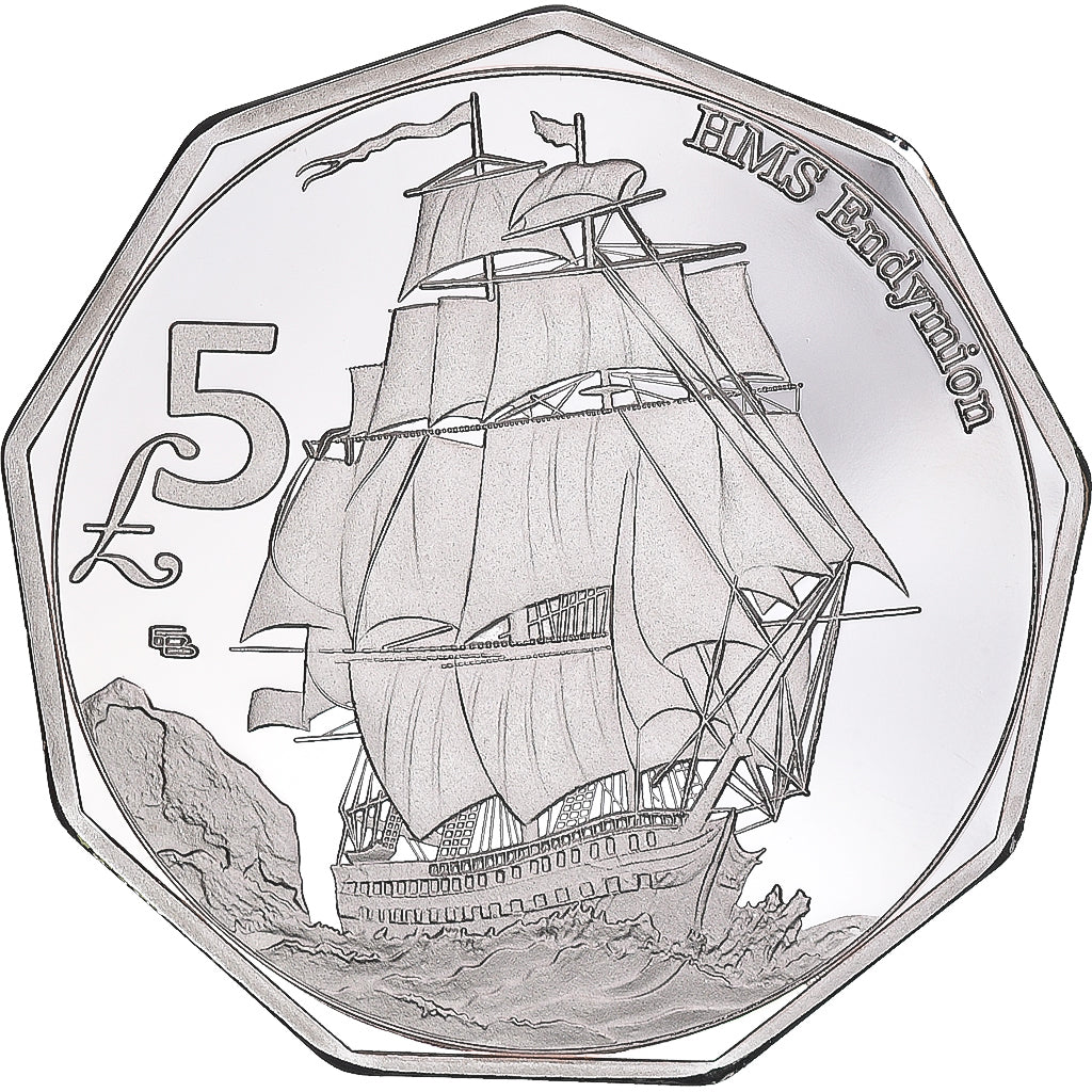 Coin, Scotland, 5 Pounds, 2022, Les navires historiques ,ROCKALL.BE, MS(65-70)