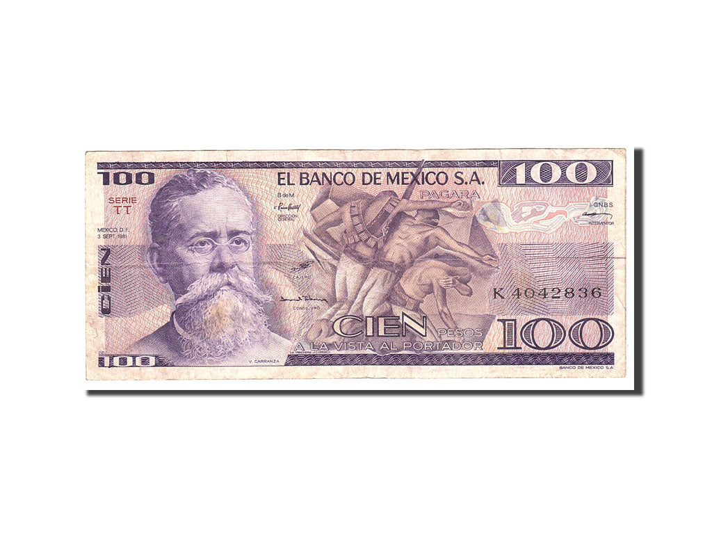 Banknote, Mexico, 100 Pesos, 1981, 1981-09-03, KM:74b, VF(20-25)
