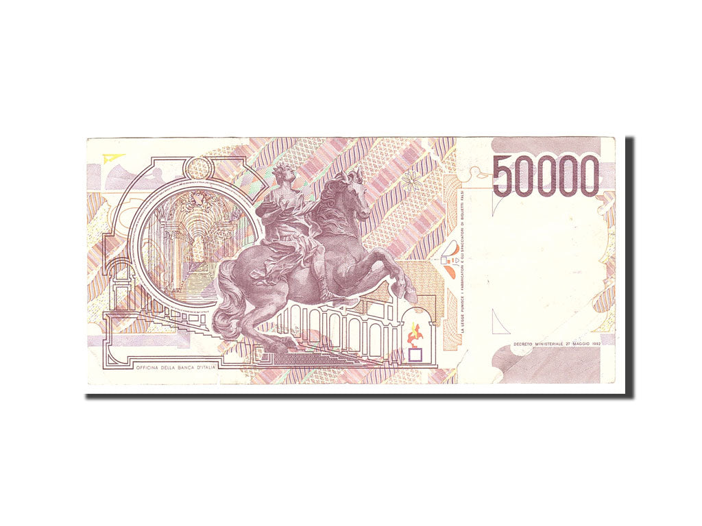 Banknote, Italy, 50,000 Lire, 1992, 1992-05-27, KM:116c, VF(20-25)