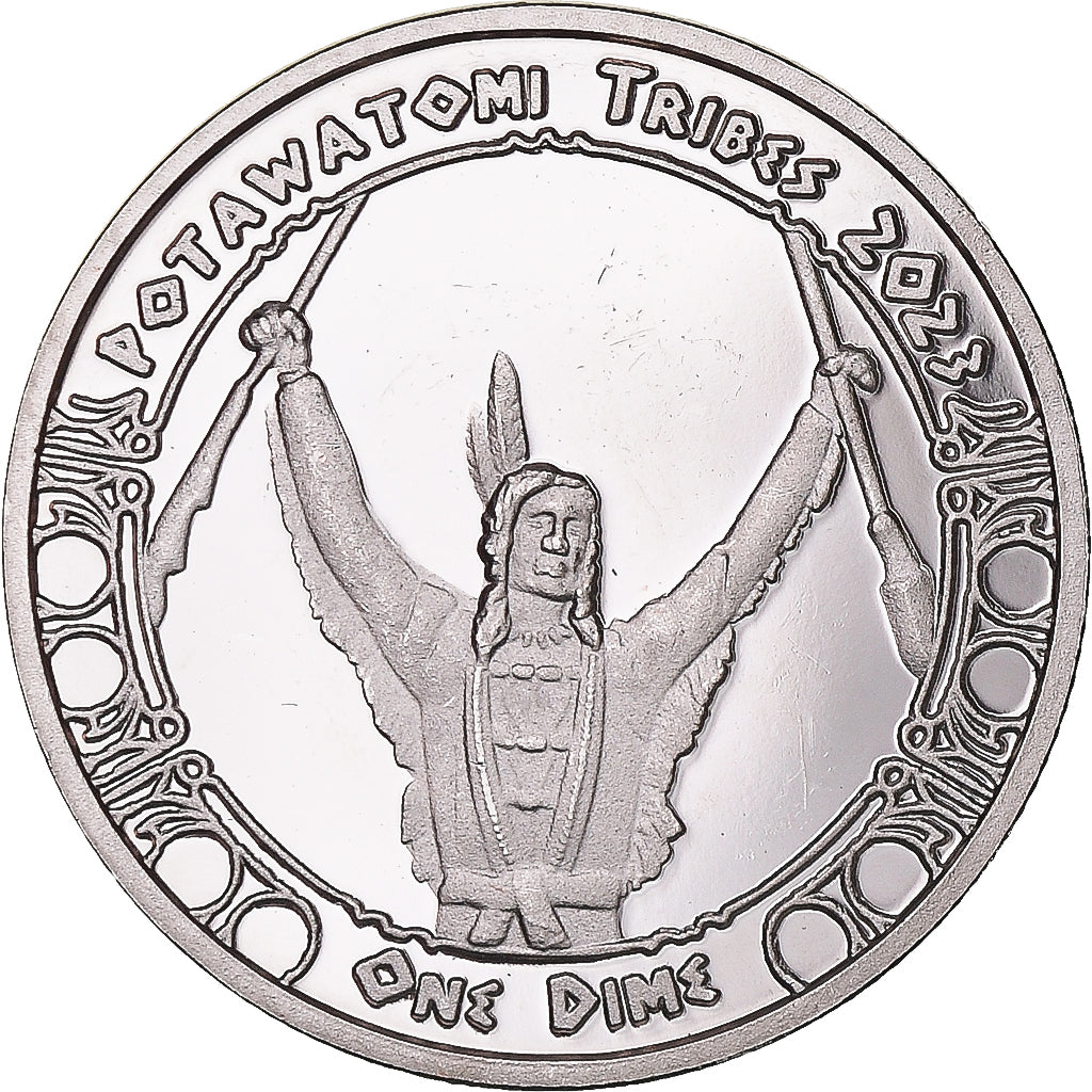 Munten, Verenigde Staten, Dime, 2023, Tribus des Amérindiens. Potawatomi