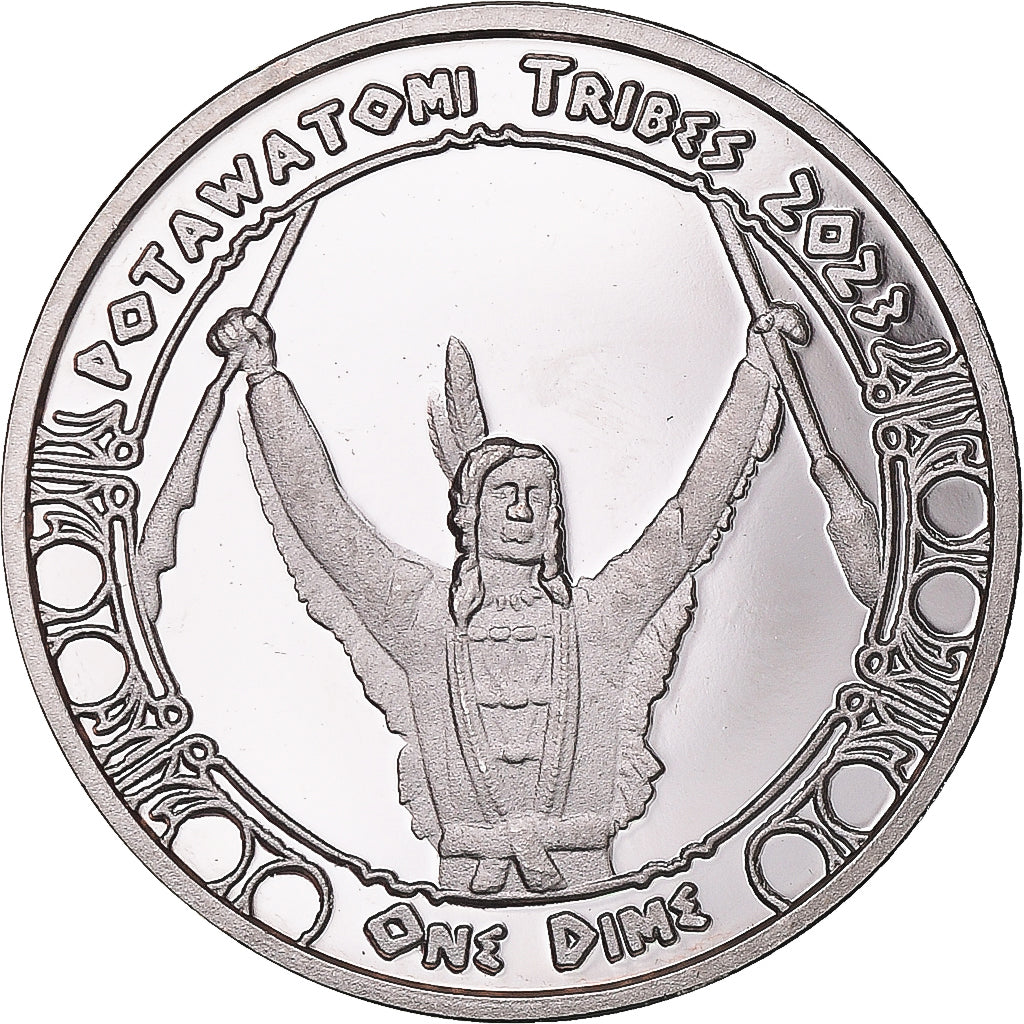 Moeda, Estados Unidos da América, Dime, 2023, Tribus des Amérindiens.
