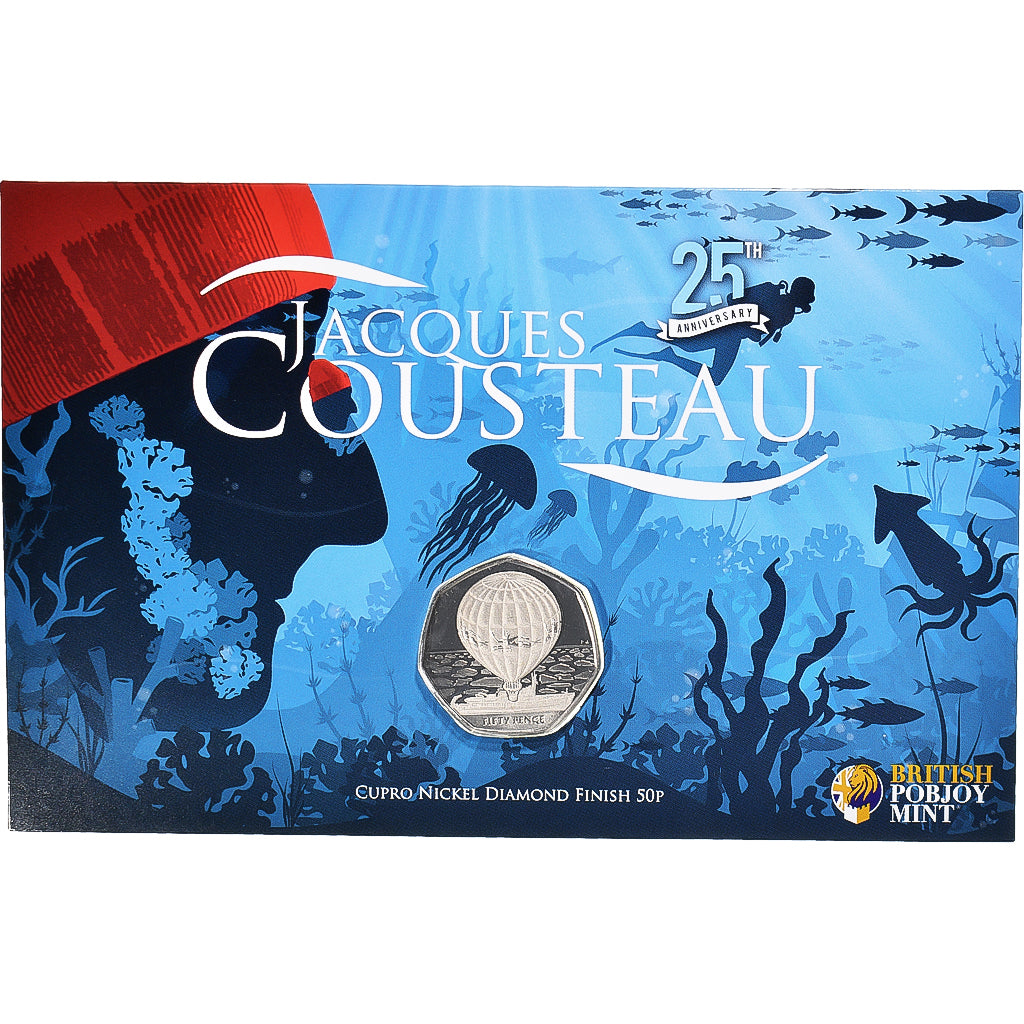 Münze, British Antarctic Territory, 50 Pence, 2022, Pobjoy Mint, Jacques-Yves