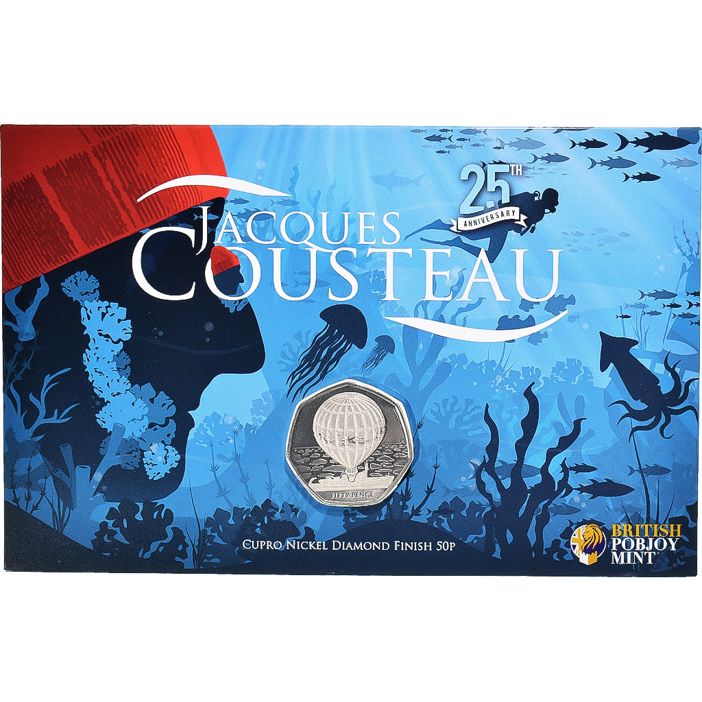 Moneta, British Antarctic Territory, 50 Pence, 2022, Pobjoy Mint, Jacques-Yves