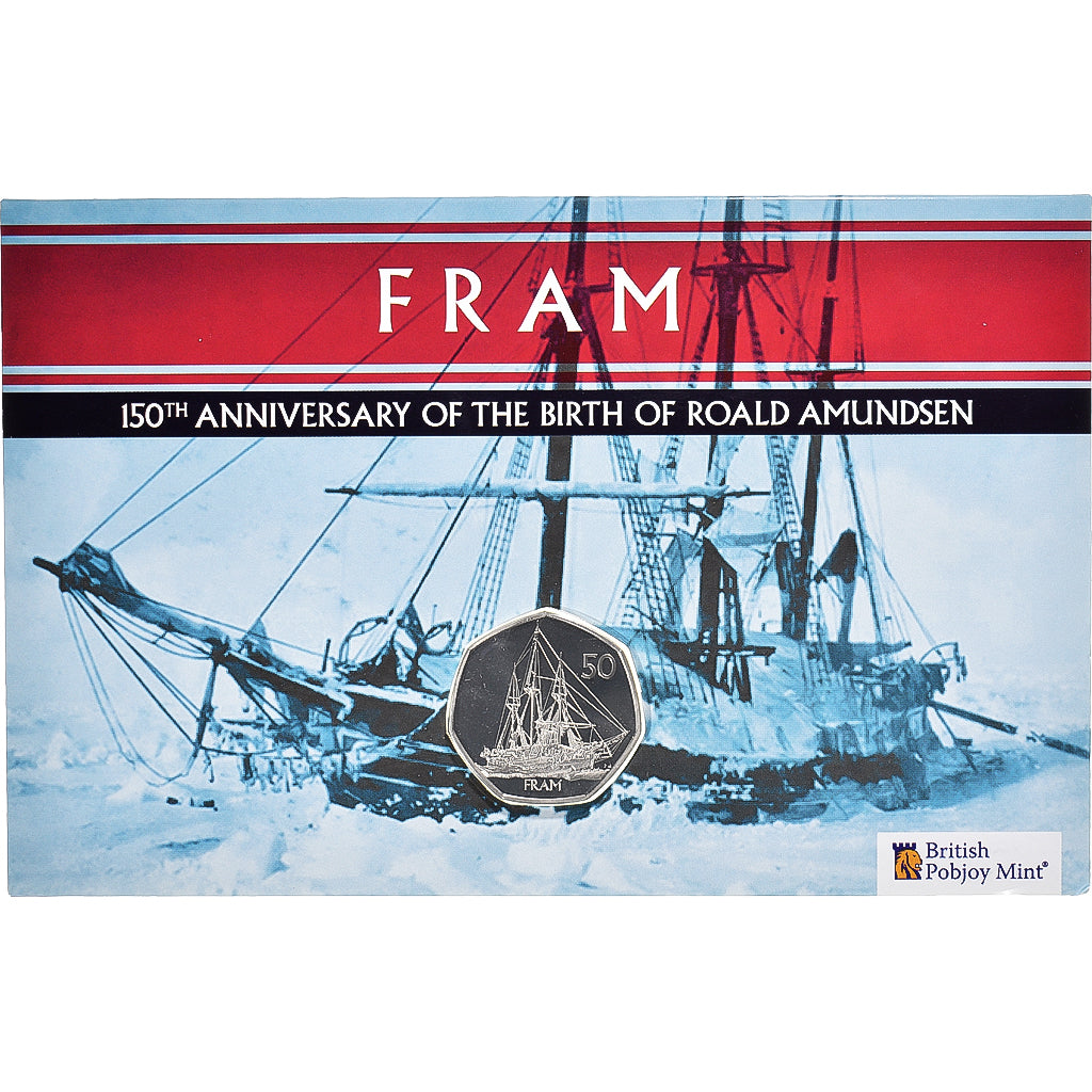 Münze, British Antarctic Territory, 50 Pence, 2022, Pobjoy Mint, Fram.FDC