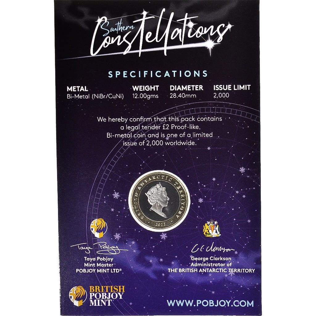 Coin, British Antarctic Territory, 2 Pounds, 2022, Pobjoy Mint, Tucana