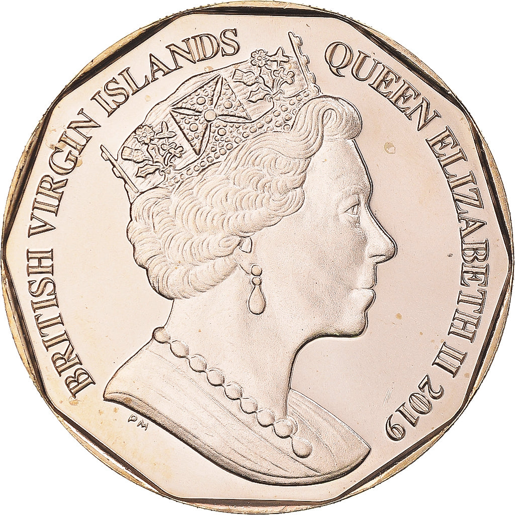 Coin, BRITISH VIRGIN ISLANDS, 1 Dollar, 2019, Coloured Chilean Flamingos)FDC