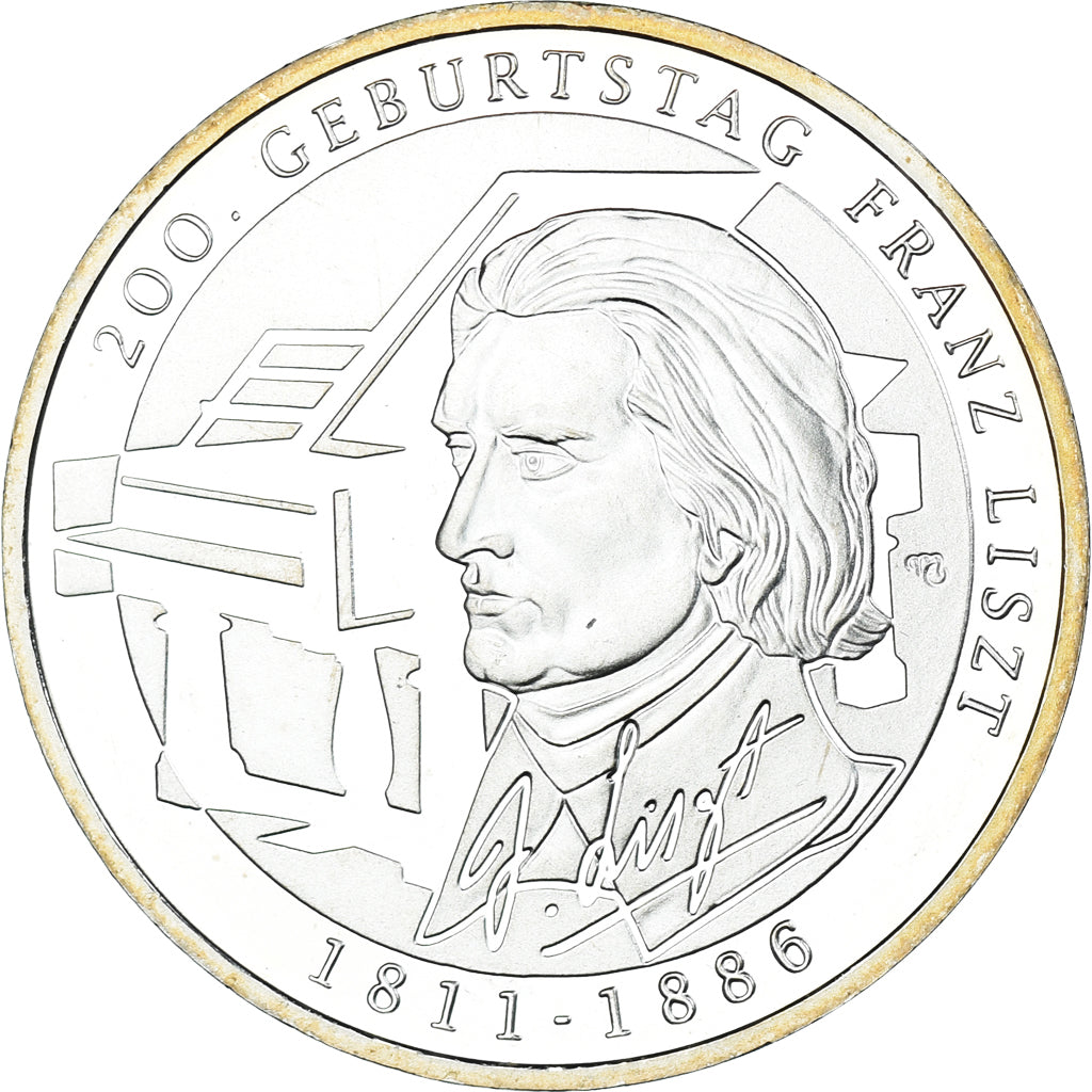 Niemcy - RFN, 10 Euro, 2011, BE, MS(65-70), Srebro, KM:295