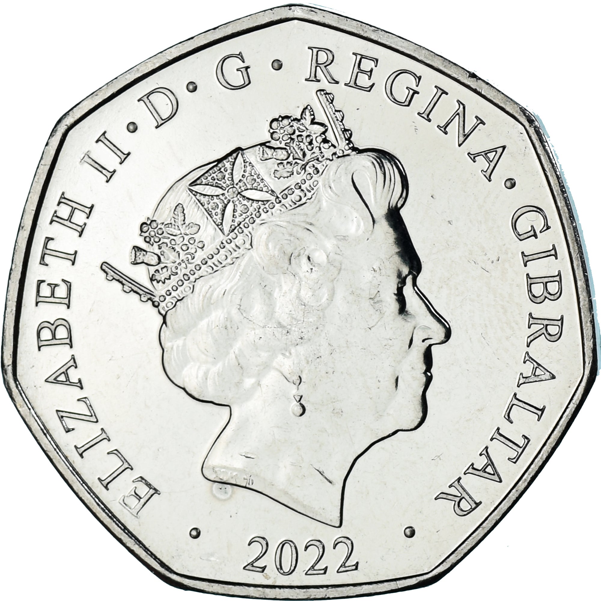 Coin, Gibraltar, 50 Pence, 2022, Christmas, MS(63), Cupronickel