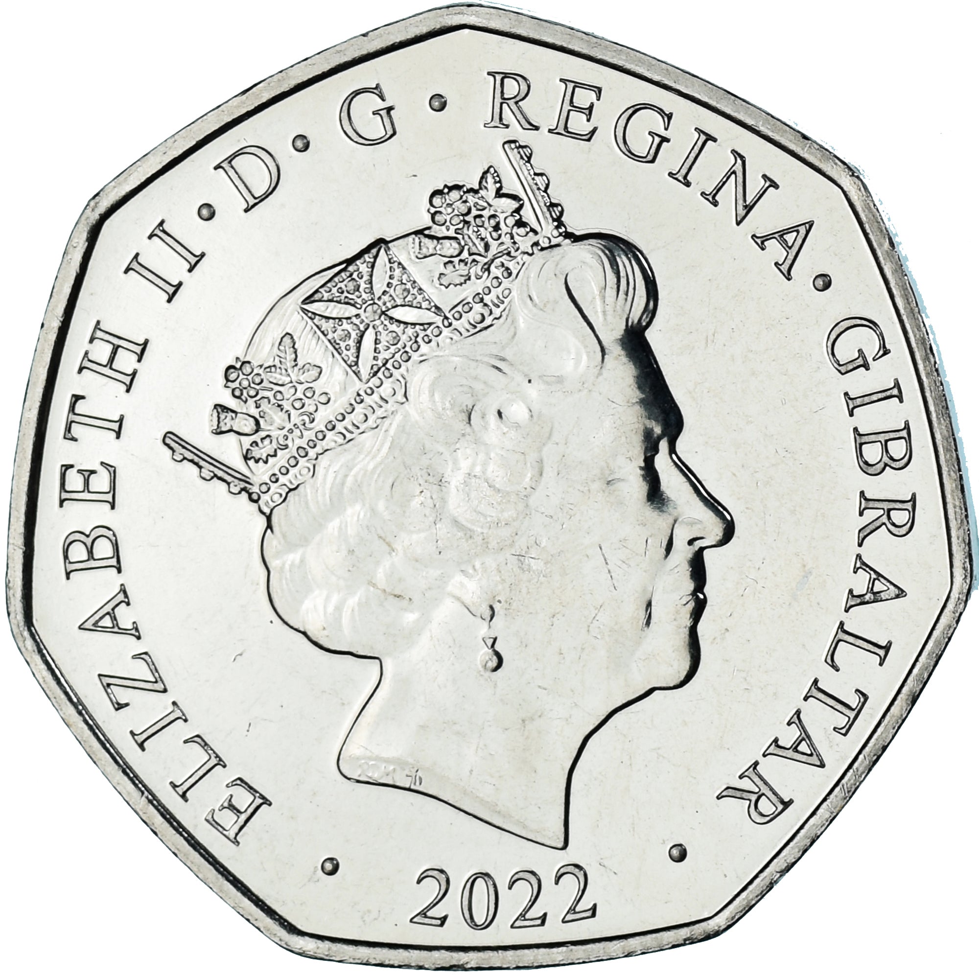 Moneda, Gibraltar, 50 Pence, 2022, Christmas, SC, Cupronickel