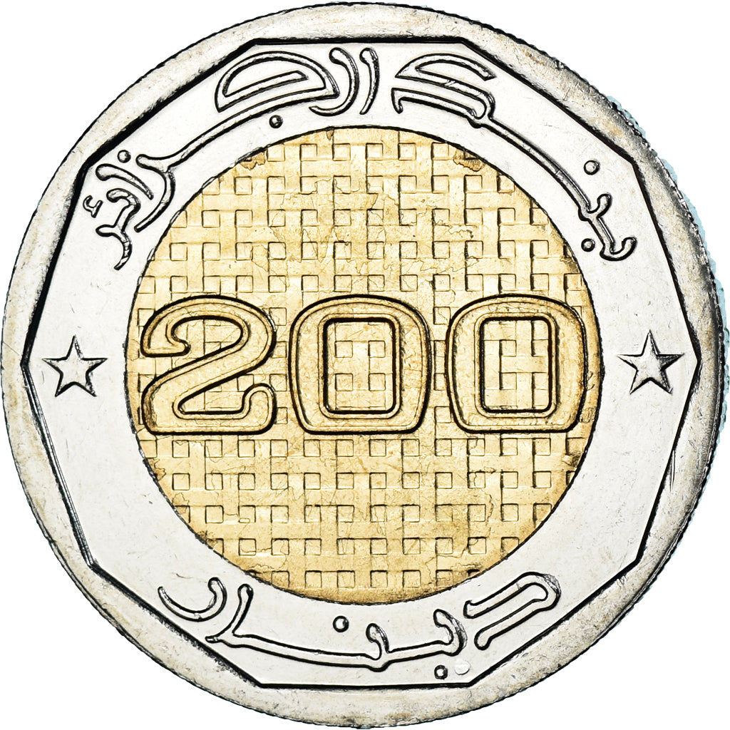 Coin, Algeria, 200 Dinars, 2022, Indépendance., MS(63), Bi-Metallic