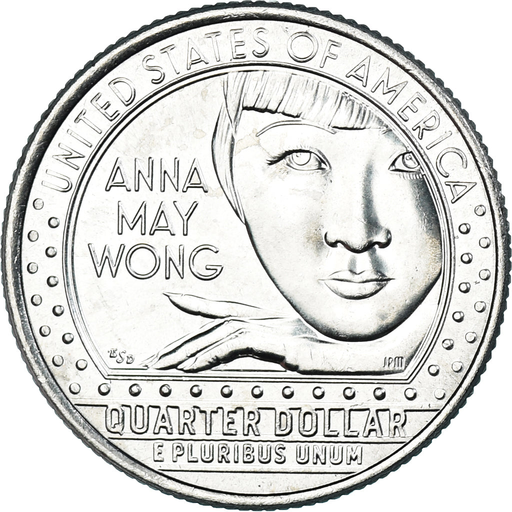 Moeda, Estados Unidos da América, quarter dollar, 2022, Denver, Anna May Wong