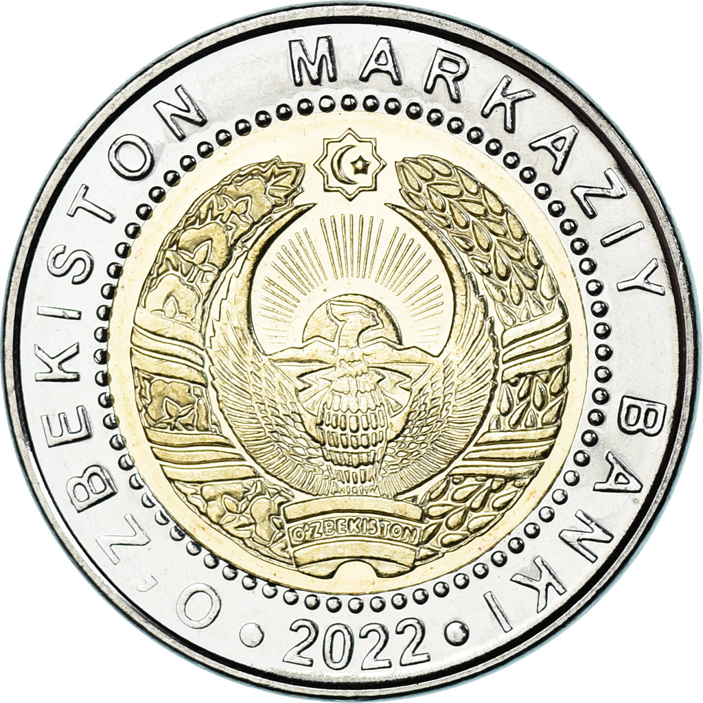 Monnaie, Ouzbékistan, 1000 Soʻm, 2022, Armoiries nationales, SPL