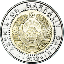 Monnaie, Ouzbékistan, 1000 Soʻm, 2022, Armoiries nationales, SPL