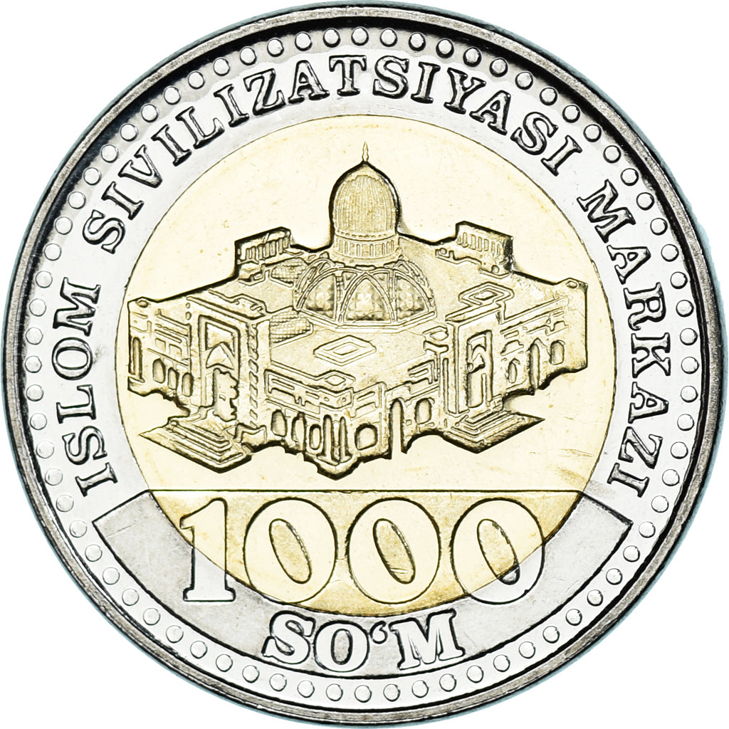 Monnaie, Ouzbékistan, 1000 Soʻm, 2022, Armoiries nationales, SPL