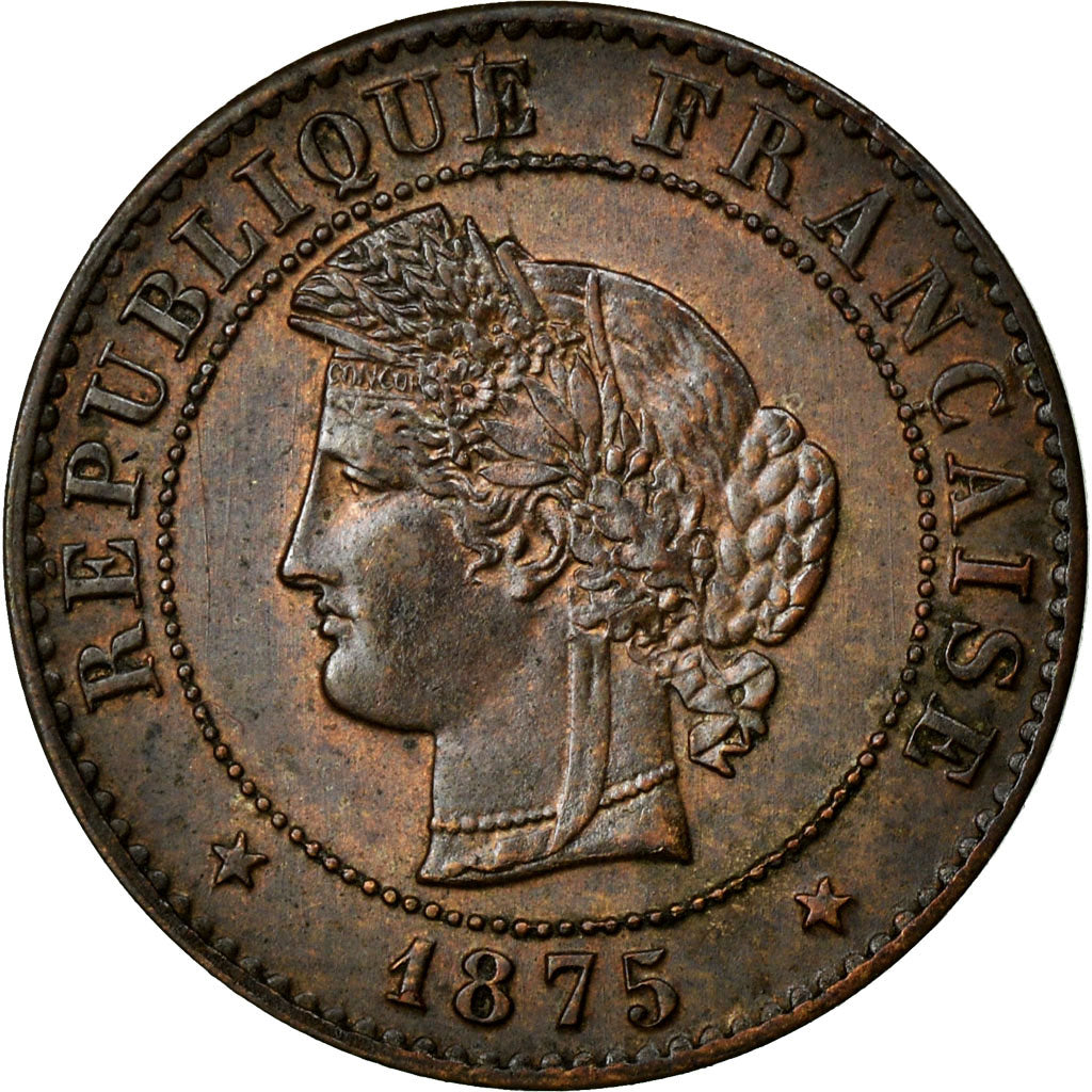Munten, Frankrijk, Cérès, Centime, 1875, Paris, PR, Bronze, Gadoury:88