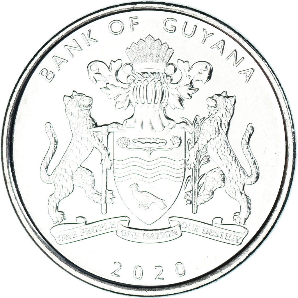 Coin, Guyana, 100 Dollars, 2020, 50 ans de la République.colorized., MS(63)