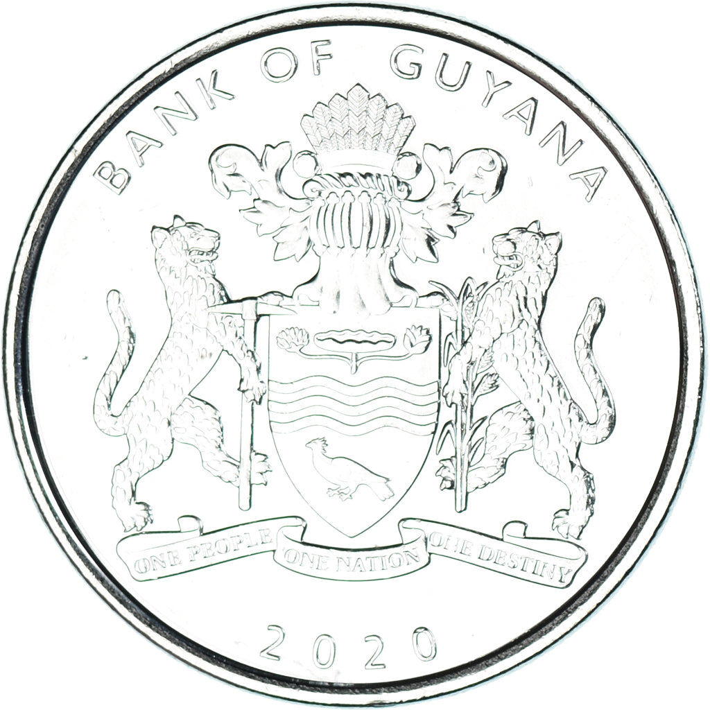 Coin, Guyana, 100 Dollars, 2020, 50 ans de la République.colorized., MS(63)