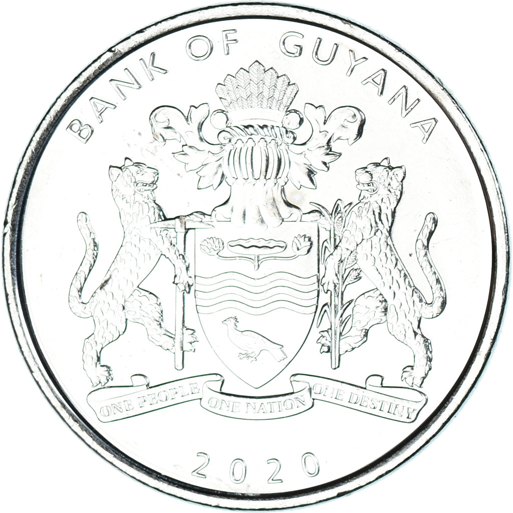 Coin, Guyana, 100 Dollars, 2020, 50 ans de la République.colorized., MS(63)