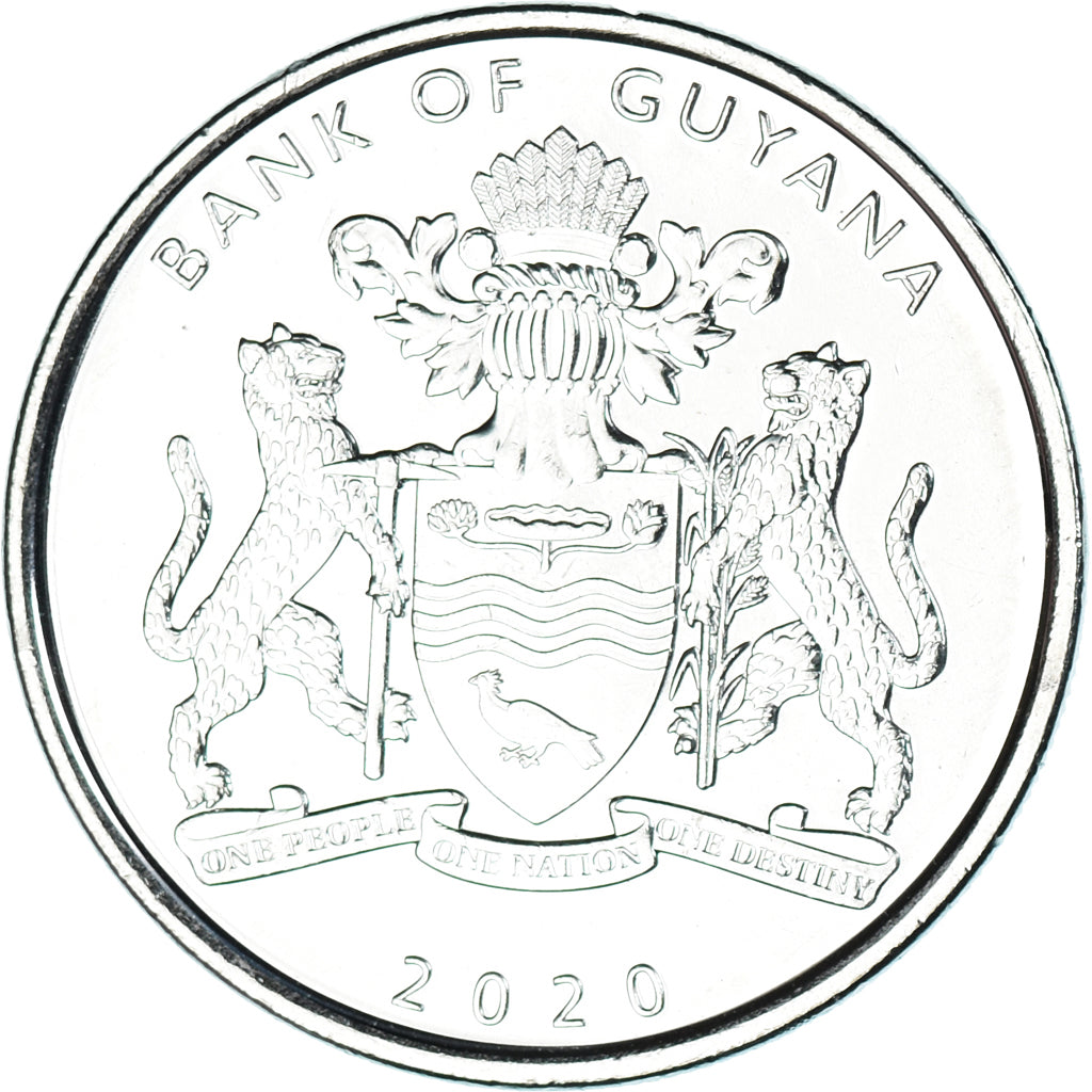 Coin, Guyana, 100 Dollars, 2020, 50 ans de la République.colorized., MS(63)