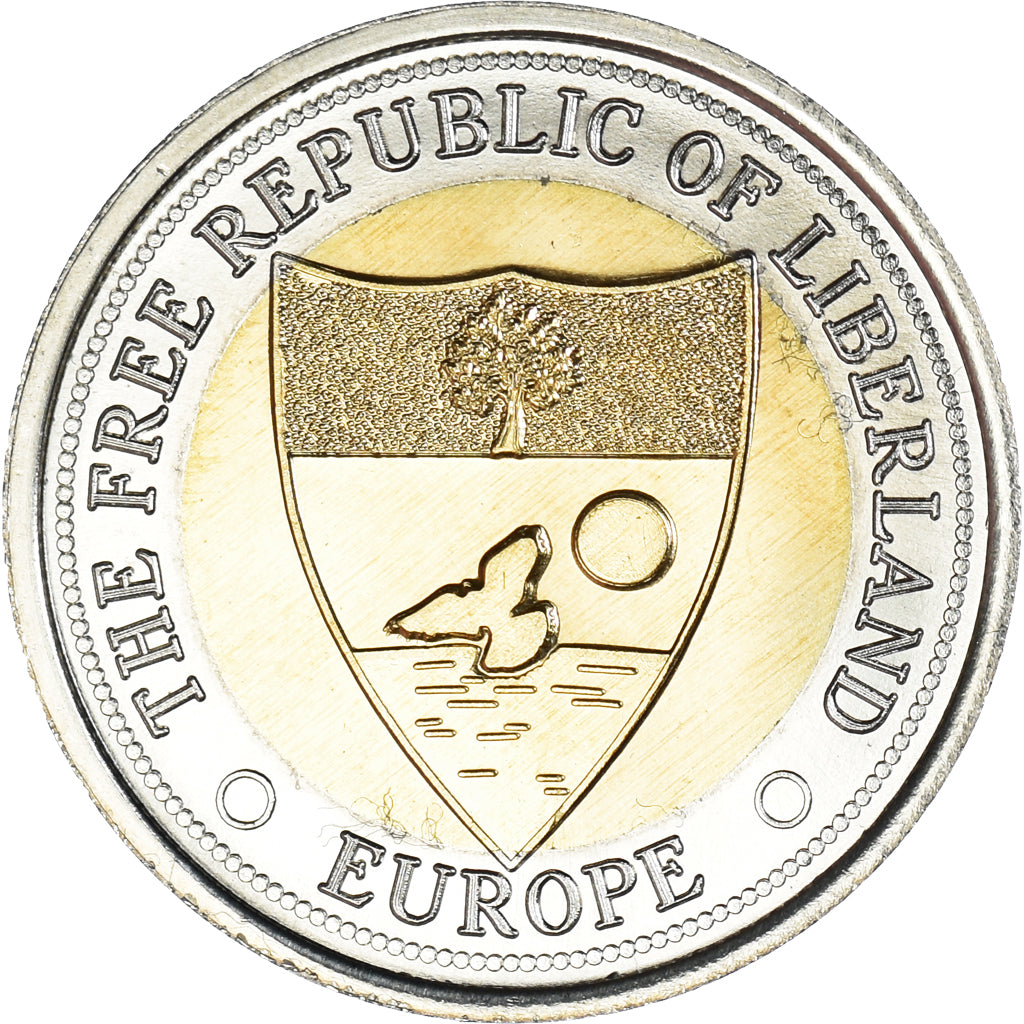 Coin, Eurozone, 10 merits, 2023, LIBERLAND, MS(63), Bi-Metallic
