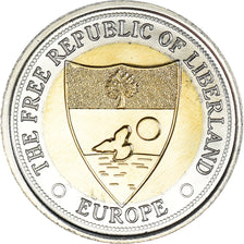 Coin, Eurozone, 10 merits, 2023, LIBERLAND, MS(63), Bi-Metallic