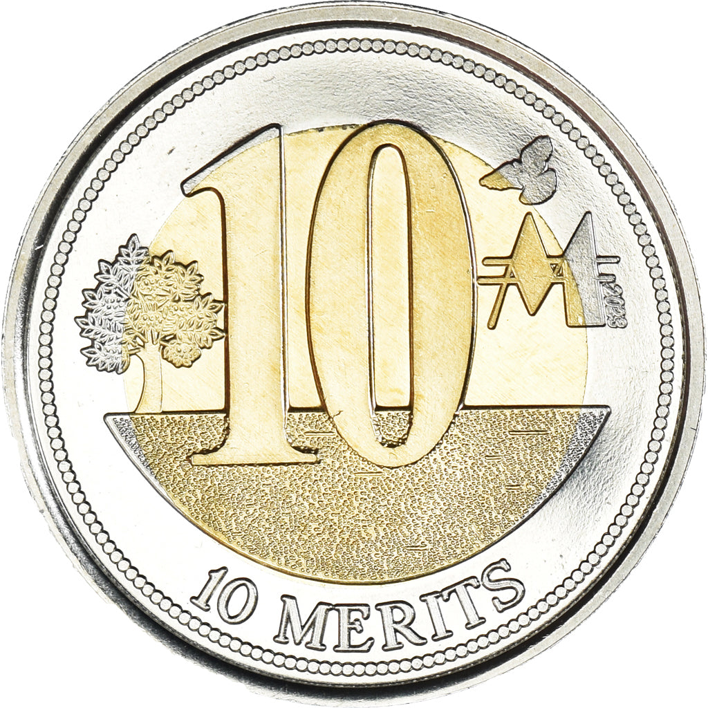 Coin, Eurozone, 10 merits, 2023, LIBERLAND, MS(63), Bi-Metallic
