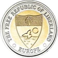 Coin, Eurozone, 10 merits, 2023, LIBERLAND, MS(63), Bi-Metallic