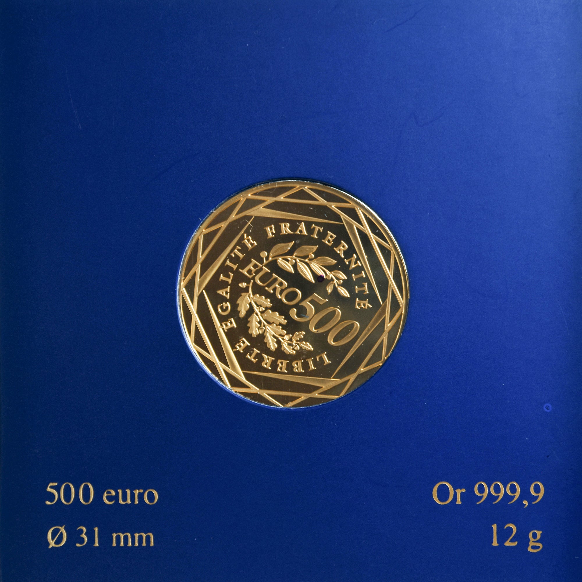 France, Monnaie de Paris, 500 Euro, La Semeuse, 2010, Paris, FDC, MS(65-70)