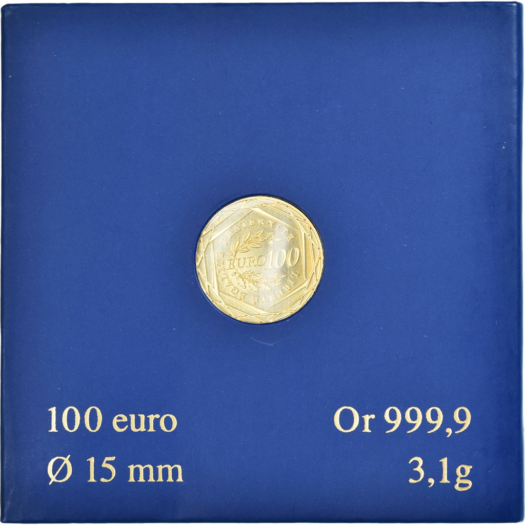 Frankrijk, 100 Euro, Monnaie de Paris, La Semeuse, 2009, Paris, FDC, FDC, Goud