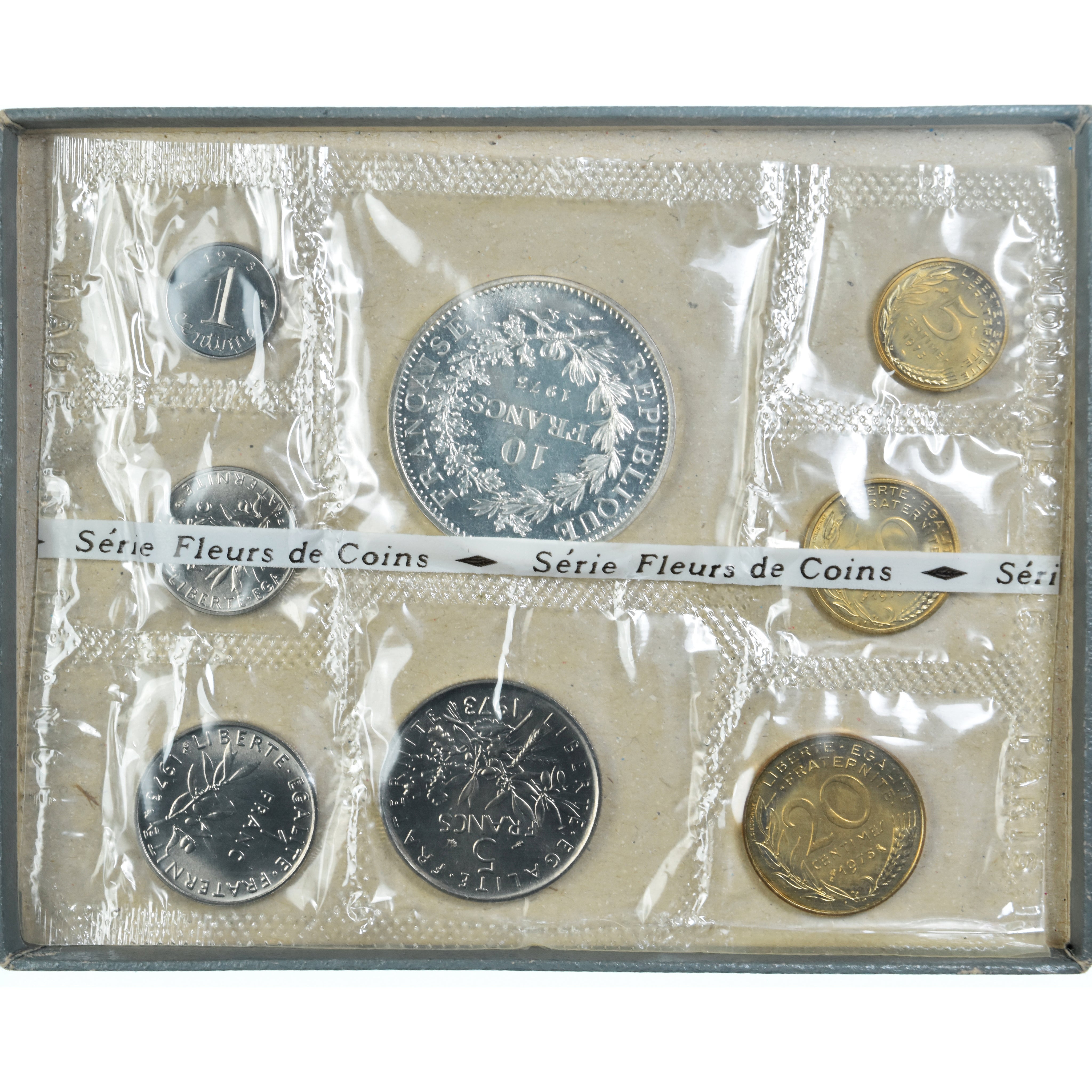 Moneta, Francia, Coffret 1 c. à 10 frs., 1973, Monnaie de Paris, FDC, FDC