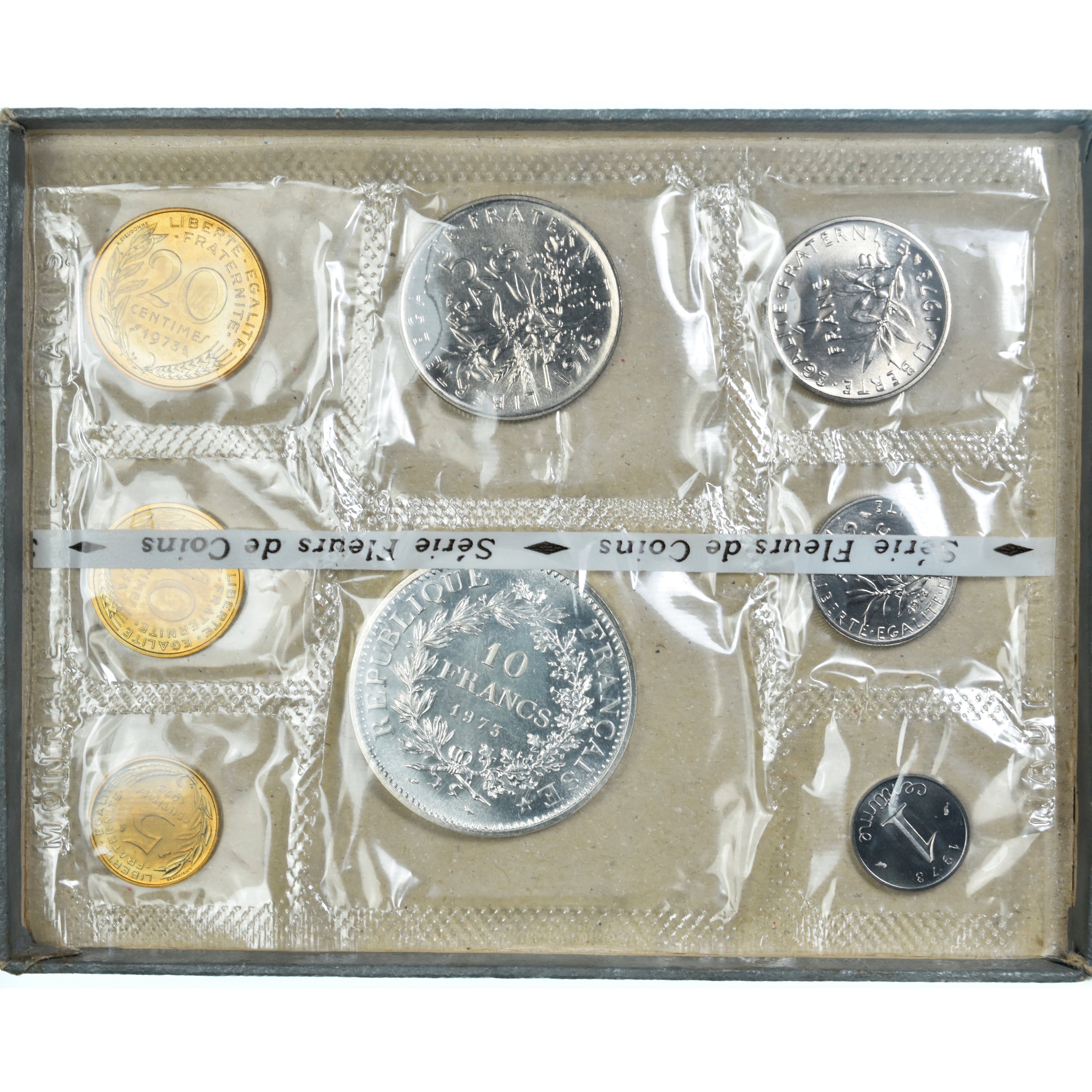 Moneta, Francia, Coffret 1 c. à 10 frs., 1973, Monnaie de Paris, FDC, FDC