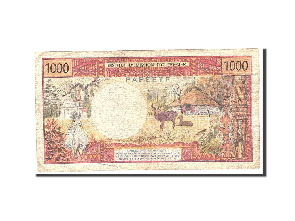 Geldschein, Tahiti, 1000 Francs, 1985, Undated, KM:27d, S
