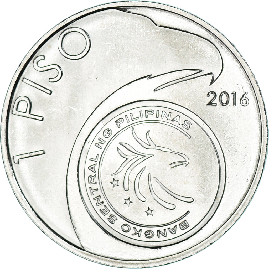 Coin, Philippines, Piso, 2016, Artemio Ricarte, MS(63), Acier plaqué nickel