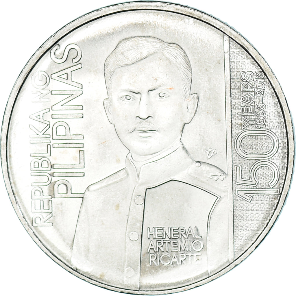 Moneta, Filippine, Piso, 2016, Artemio Ricarte, SPL, Acier plaqué nickel