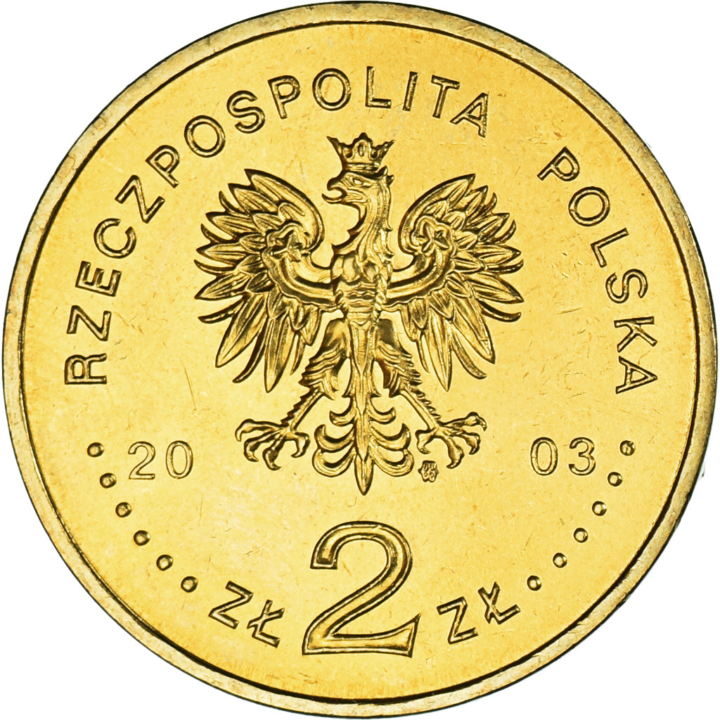 Coin, Poland, 2 Zlote, 2003, Warsaw, Śmigus-dyngus, MS(63), Brass, KM:451