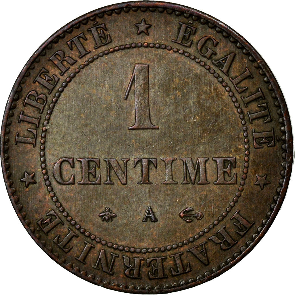 Coin, France, Cérès, Centime, 1877, Paris, AU(55-58), Bronze, Gadoury:88