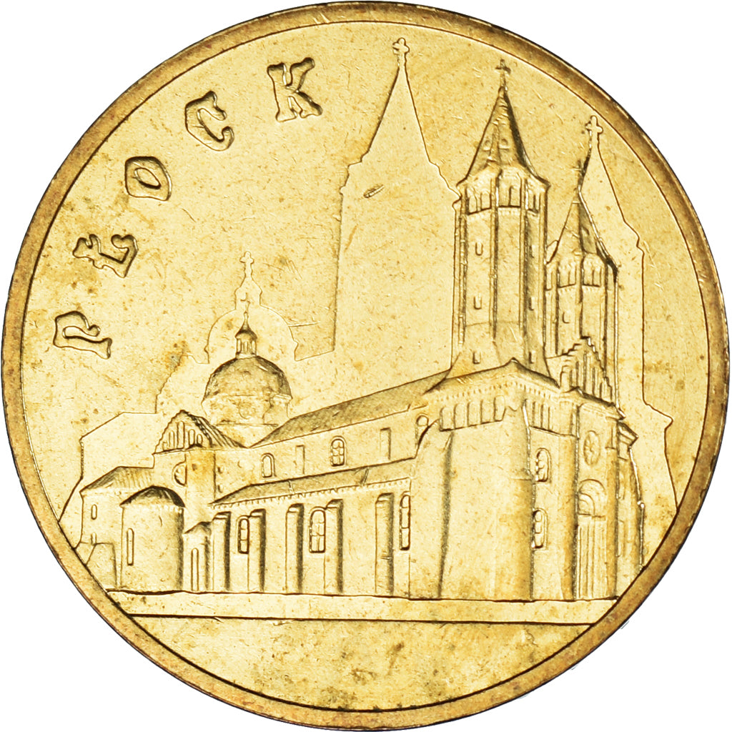 Münze, Polen, 2 Zlote, 2007, Warsaw, Plock, UNZ, Messing, KM:617