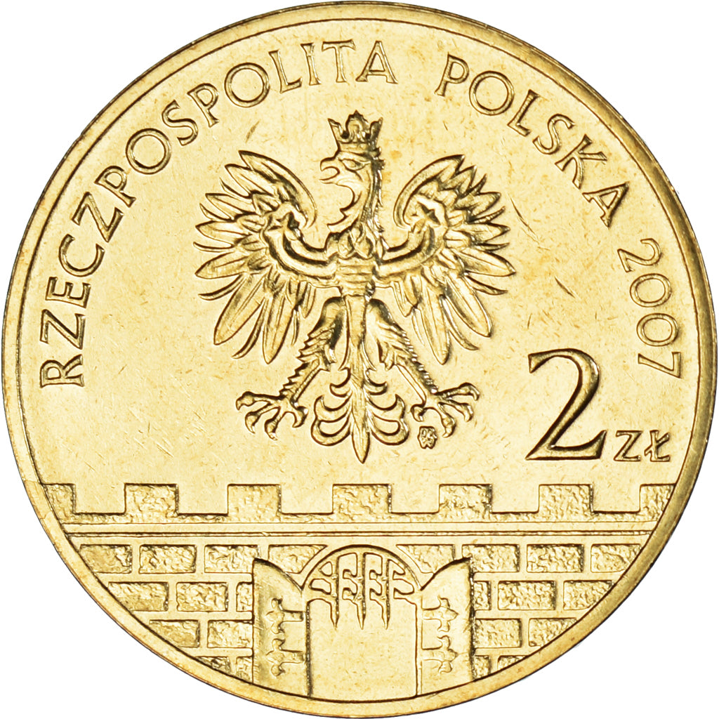 Münze, Polen, 2 Zlote, 2007, Warsaw, Raciborz., UNZ, Messing, KM:619