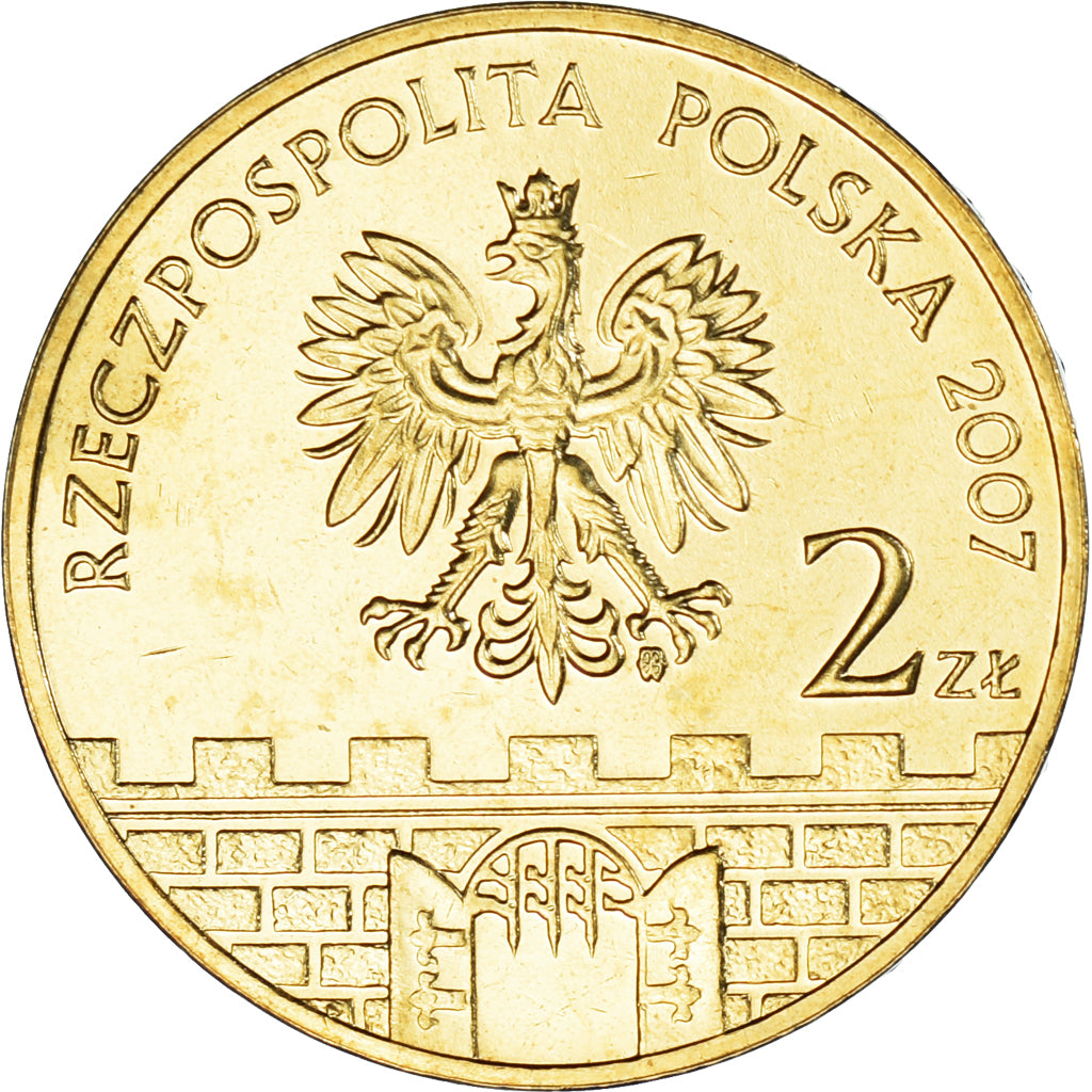 Moneta, Polonia, 2 Zlote, 2007, Warsaw, SLUPSK, SPL, Ottone, KM:620