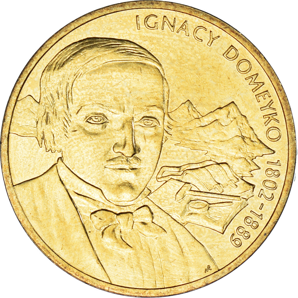 Moeda, Polónia, 2 Zlote, 2007, Warsaw, Ignacy Domeyko, MS(63), Latão, KM:590