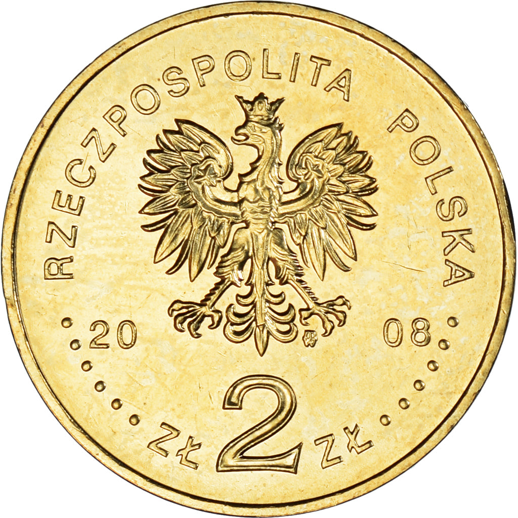 Moneta, Polonia, 2 Zlote, 2008, Warsaw, 90th Anniversary of Regaining Freedom