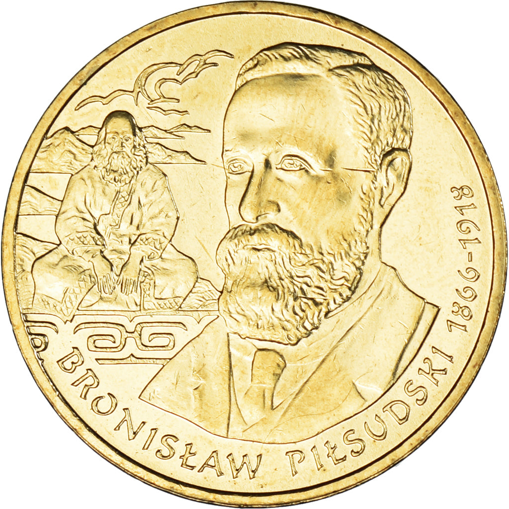 Coin, Poland, 2 Zlote, 2008, Warsaw, Bronislaw Pilsudski, MS(63), Brass, KM:648