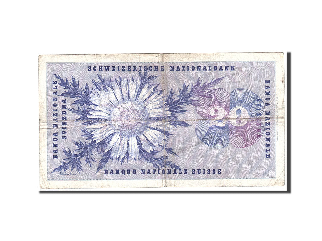 Geldschein, Schweiz, 20 Franken, 1968, 1968-05-15, KM:46p, S
