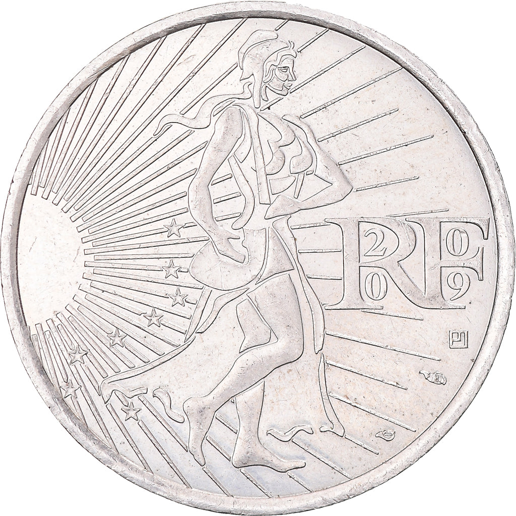 France, 10 Euro, 2009, Semeuse, TTB+, Argent