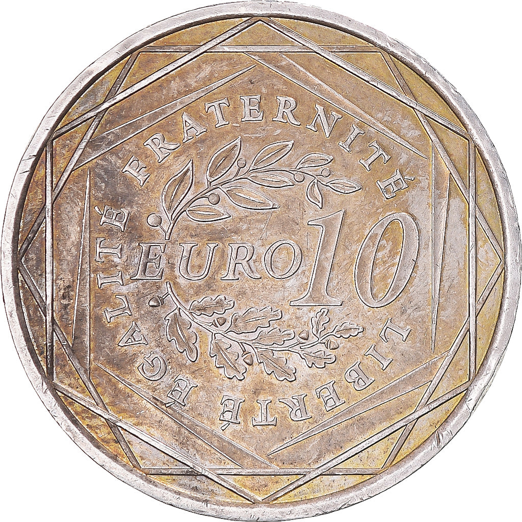France, 10 Euro, 2009, Semeuse, AU(50-53), Silver